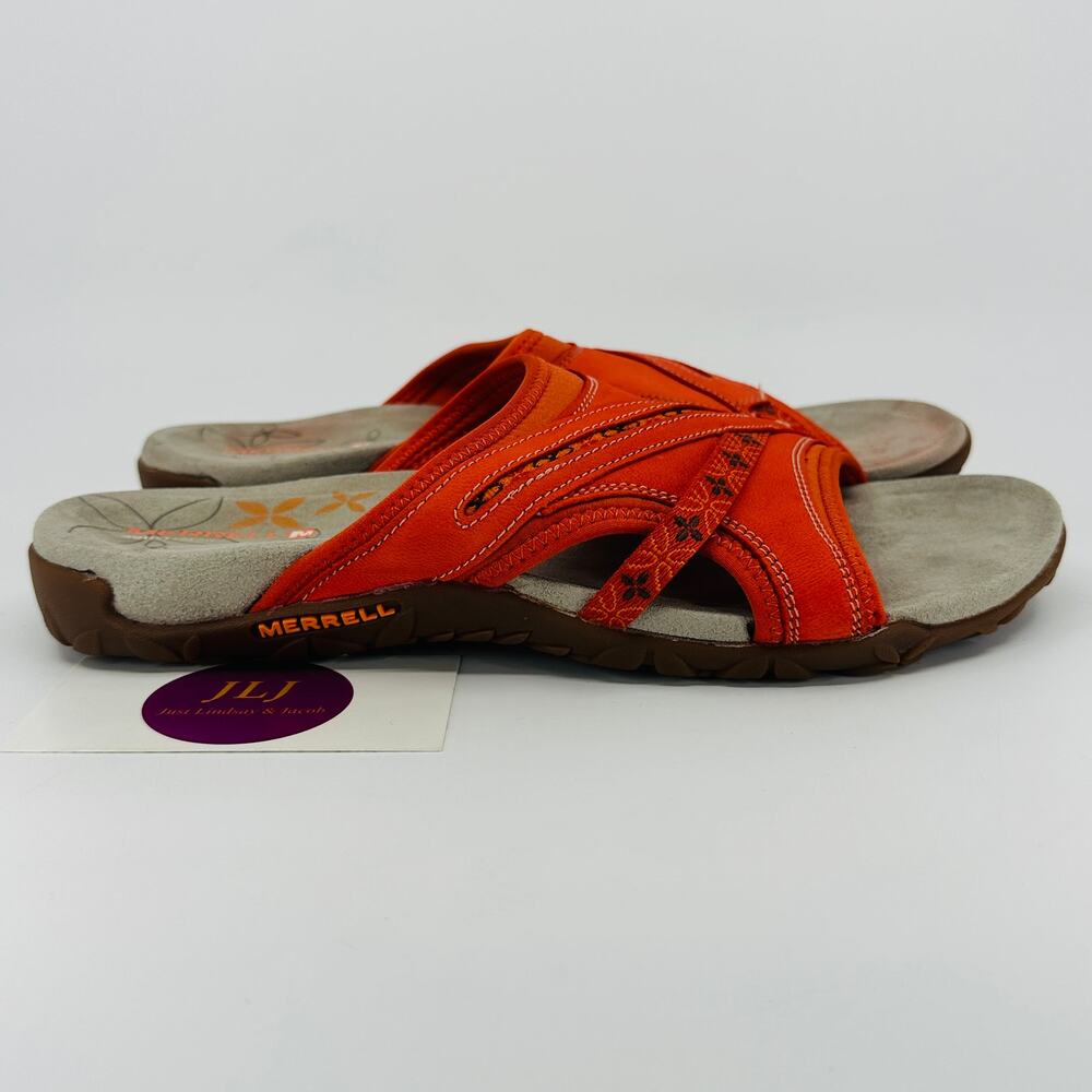 Merrell Women's Terran Slide II Sandals Red Clay Nubuck J21764 Size 8